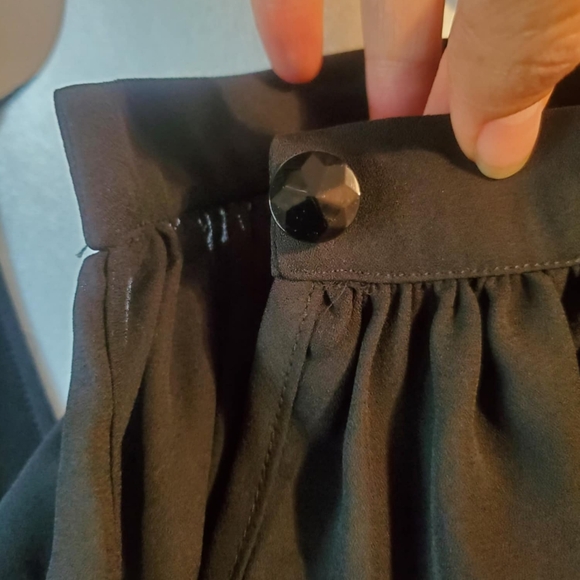 Backlot Georgette Wrap Top in Black - Picture 7 of 15